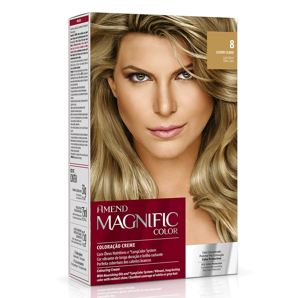 Kit Coloração Amend Magnific Color 8.0 Louro Claro